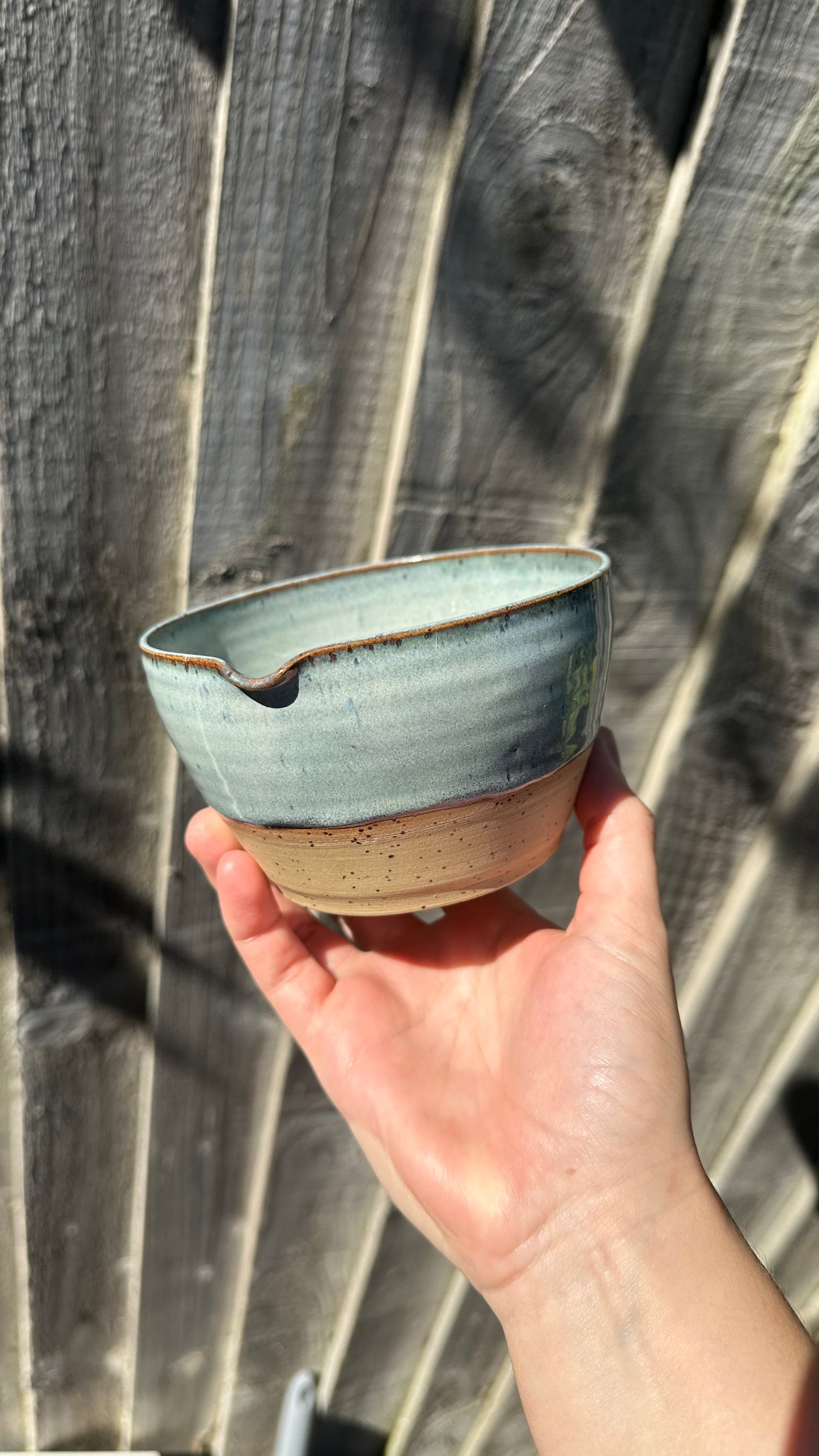 Handcrafted Ceramic Matcha Bowl - Blue