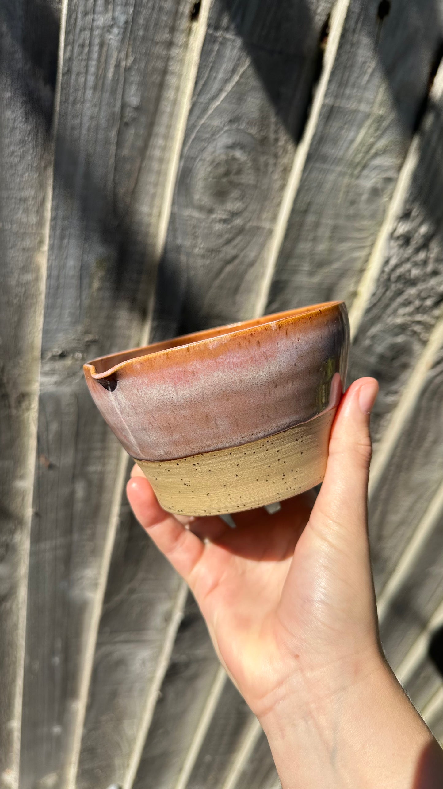 Handcrafted Ceramic Matcha Bowl - Pink